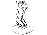 Egyptian priest with a basket of loaves